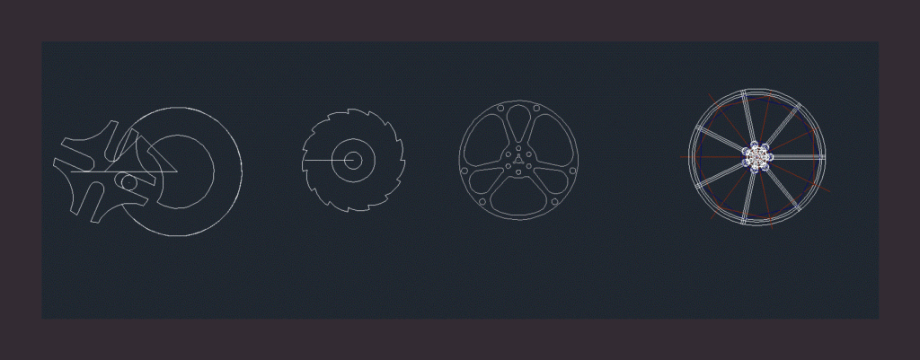 Car Wheels DWG Model for AutoCAD