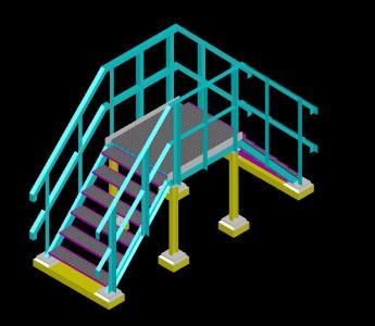 Catwalk Structure 3D DWG Model for AutoCAD • Designs CAD