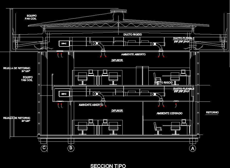 central_air_conditioning_installation_plan__office_building_dwg_detail_for_autocad_11224