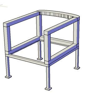 Chair – Bearing Structure 3D DWG Model for AutoCAD
