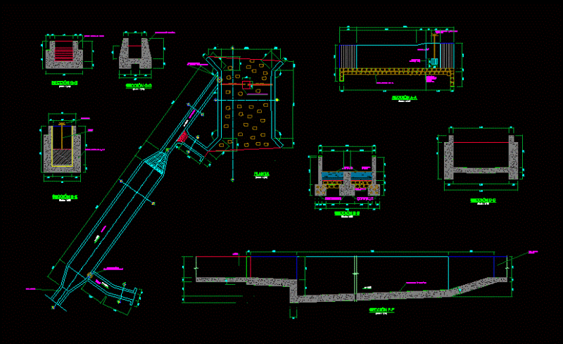 Channel DWG Section for AutoCAD