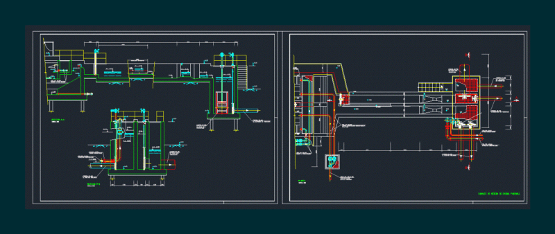 Channel Flow Measurement Parshall DWG Block for AutoCAD
