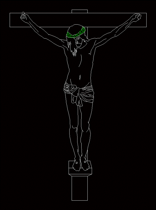 Christ 2D DWG Block for AutoCAD