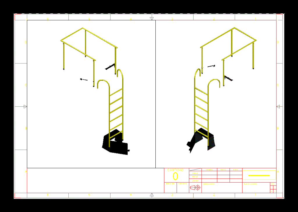 Circular Ladder Pond DWG Block for AutoCAD