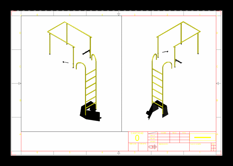 Circular Ladder Pond DWG Block for AutoCAD