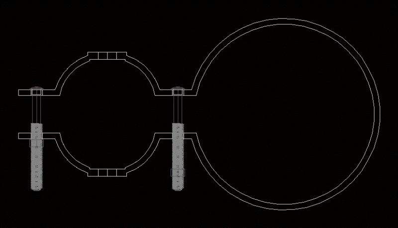 Clamp Utility Poles DWG Block for AutoCAD