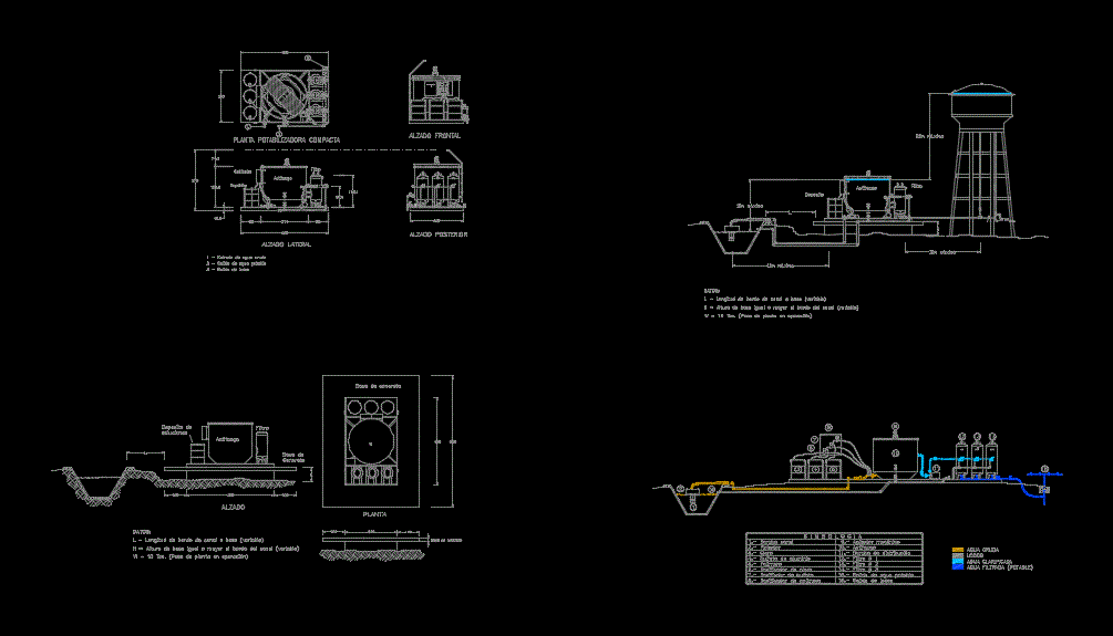 Compact Water Treatment DWG Elevation for AutoCAD • Designs CAD