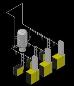 Compressor System 3D DWG Model for AutoCAD