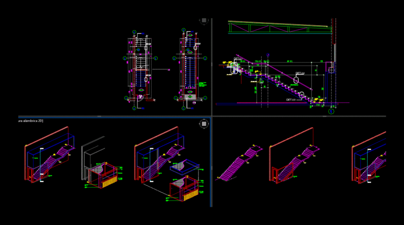 Concrete Ladder DWG Detail for AutoCAD