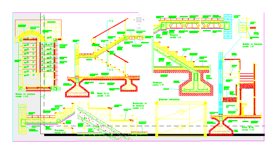 Concrete Stair Construction Details DWG Detail for AutoCAD • Designs CAD