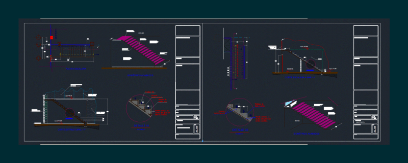 Concrete Stairs DWG Detail for AutoCAD