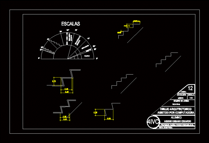 Construction Specifications Stairs DWG Block for AutoCAD