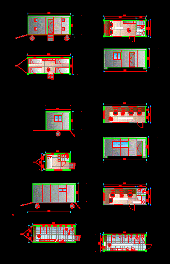 Containers - Containers DWG Block for AutoCAD • Designs CAD