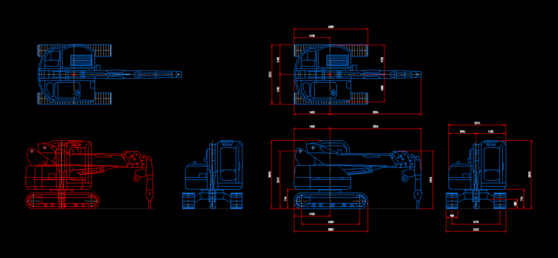 Crawler Crane Maeda DWG Plan for AutoCAD