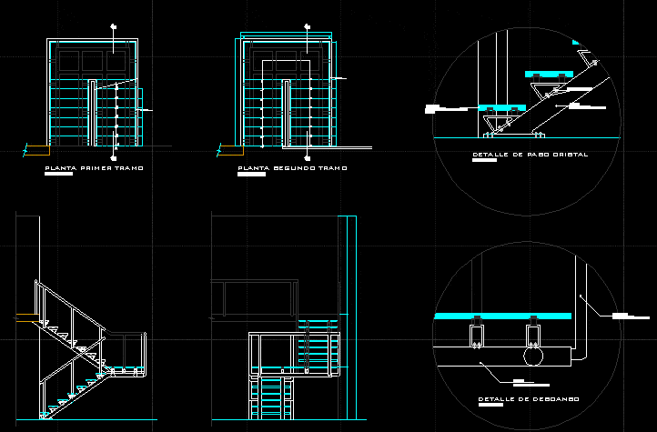 glass stairs detail