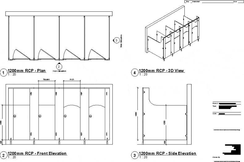 Cubicles Toilet DWG Block for AutoCAD  Designs CAD