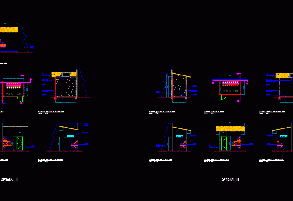 Cylinder Shelter For Inergen Fire Suppression System DWG Block for AutoCAD • Designs CAD