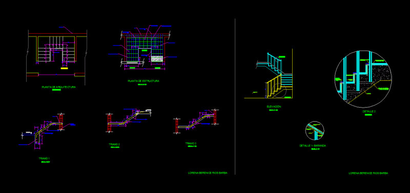 Ddetalle Stair DWG Detail for AutoCAD