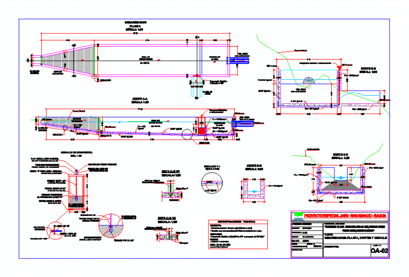 Desander DWG Section for AutoCAD