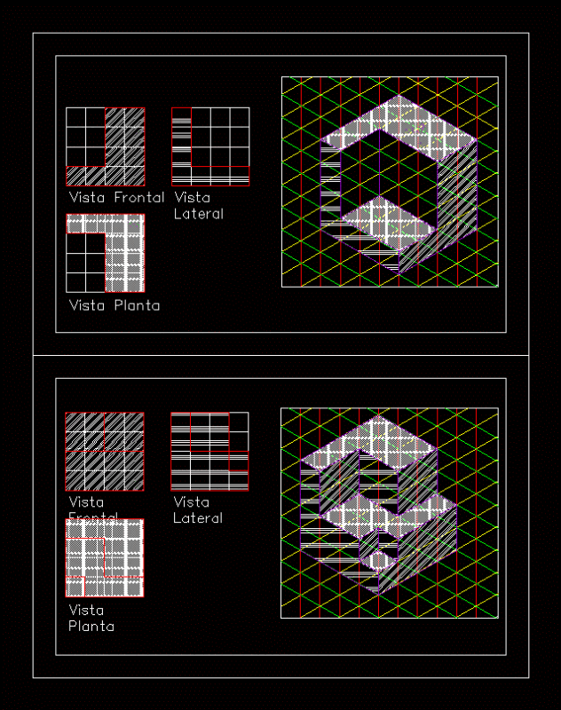 Descriptive Geometry DWG Block for AutoCAD