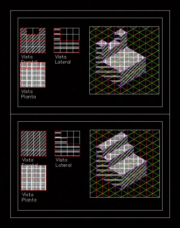 Descriptive Geometry DWG Plan for AutoCAD