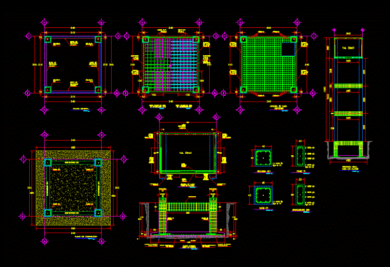 Design Elevated Tank 25m3 DWG Block for AutoCAD