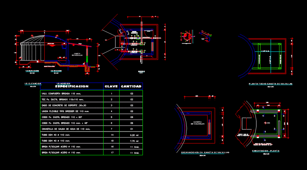 Design Of Reservoir DWG Block for AutoCAD