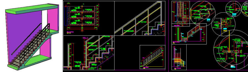 Det Stairs DWG Block for AutoCAD