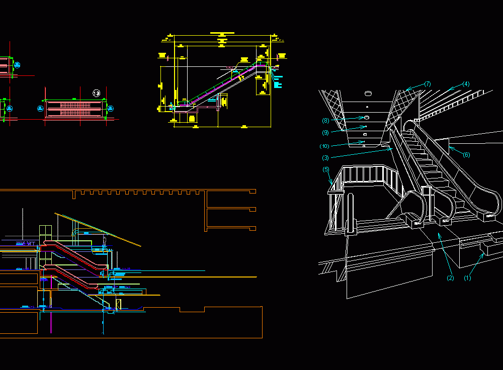 Detail Escalator DWG Detail for AutoCAD • Designs CAD