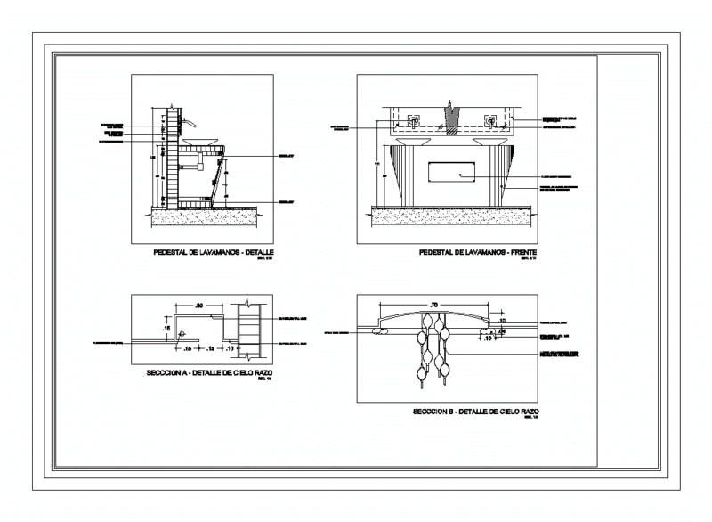 Detail Of Bathrooms DWG Detail for AutoCAD