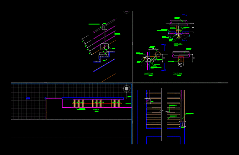 Detail Of Concrete Staircase DWG Detail for AutoCAD