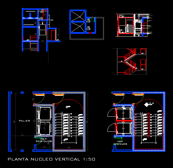 Detail Of Core Vertical - Ladder DWG Detail for AutoCAD • Designs CAD