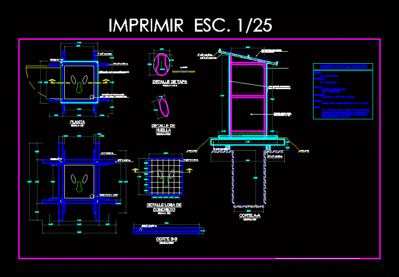 Detail Of Latrines DWG Detail for AutoCAD