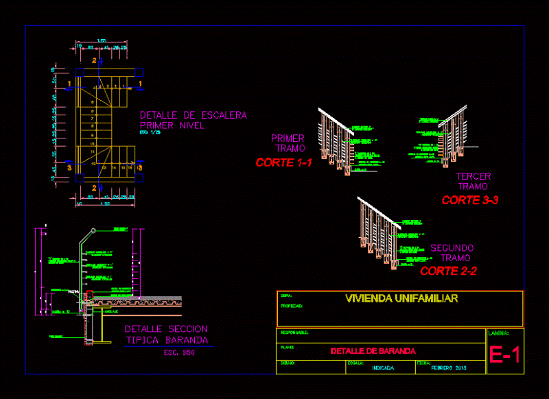 Detail Of Railing DWG Section for AutoCAD