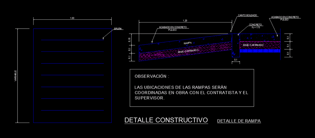Detail Of Ramp DWG Detail for AutoCAD