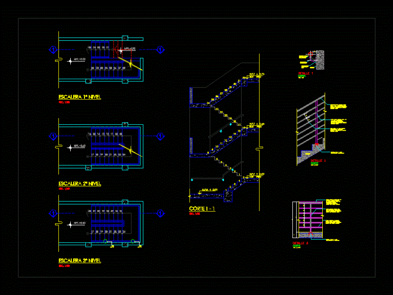 Detail Of Stairs Indeci DWG Detail for AutoCAD