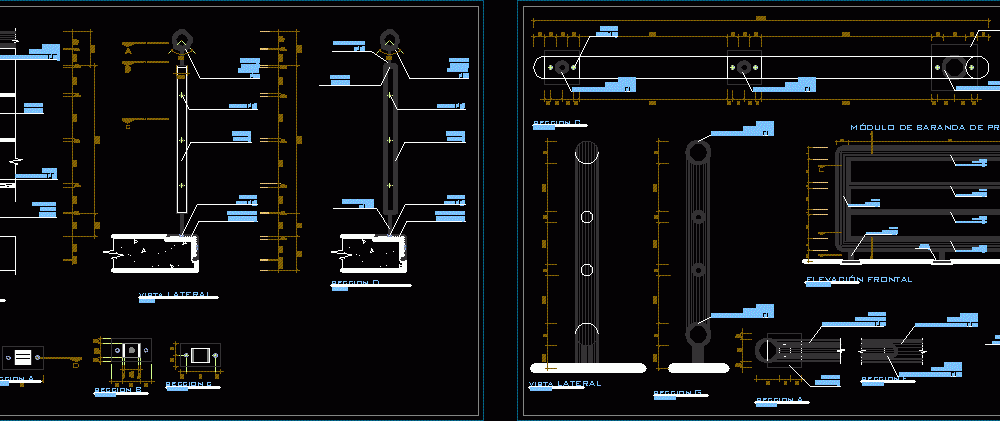 Detail Rail DWG Detail for AutoCAD • Designs CAD