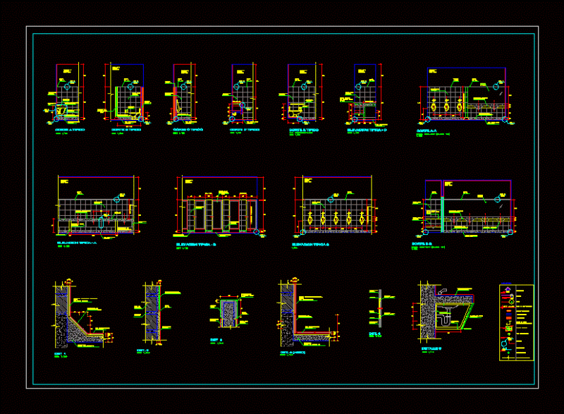 Detail Restrooms DWG Detail for AutoCAD