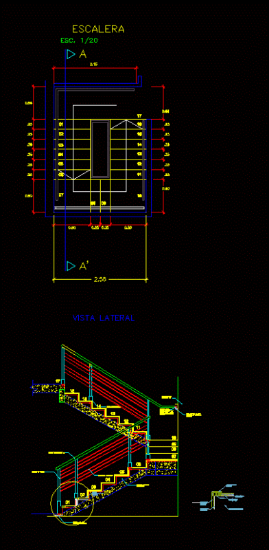 Detail Stair DWG Detail for AutoCAD