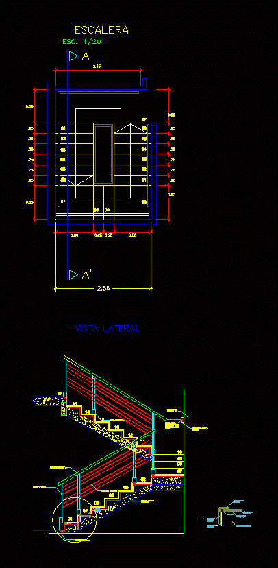 Detail Stair DWG Detail for AutoCAD • Designs CAD