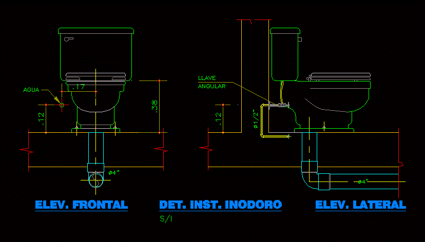 Detail Toilet DWG Detail for AutoCAD  Designs CAD