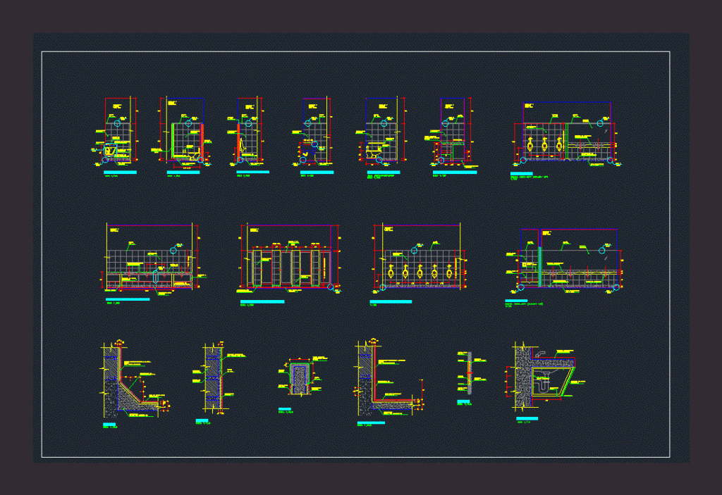 Details – Baths DWG Detail for AutoCAD