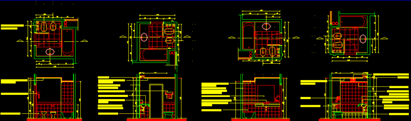 Details Bathroom DWG Section for AutoCAD