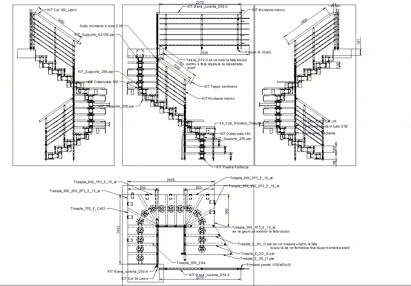 Лестницы чертежи dwg