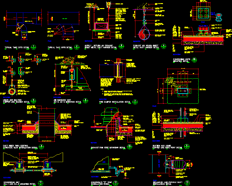 Details Of Air Conditioning DWG Detail for AutoCAD • DesignsCAD