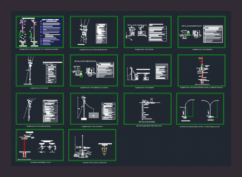Details Of Substations DWG Detail for AutoCAD