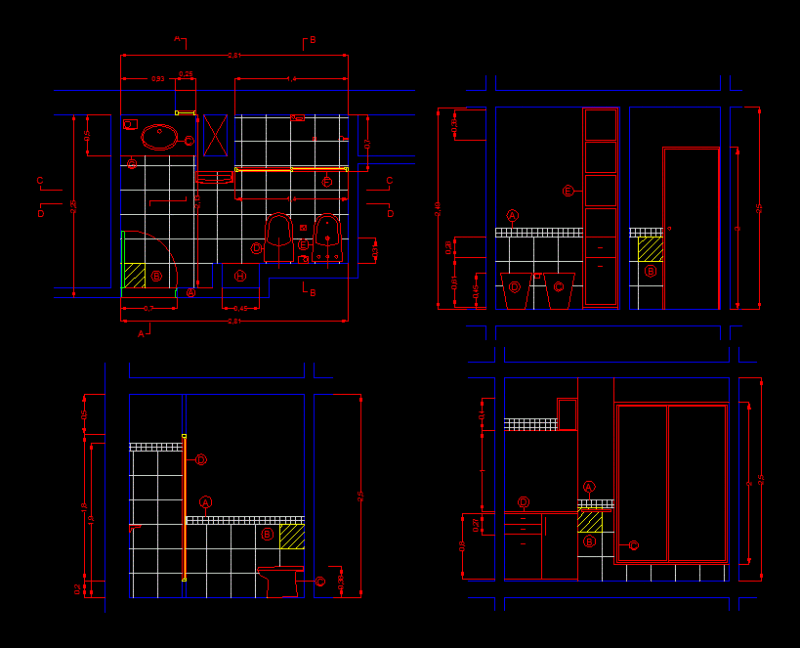 Development Bath DWG Block for AutoCAD