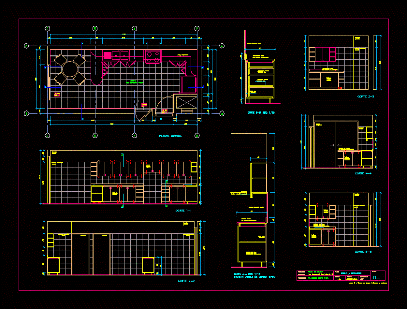 Development Of Kitchen DWG Block for AutoCAD