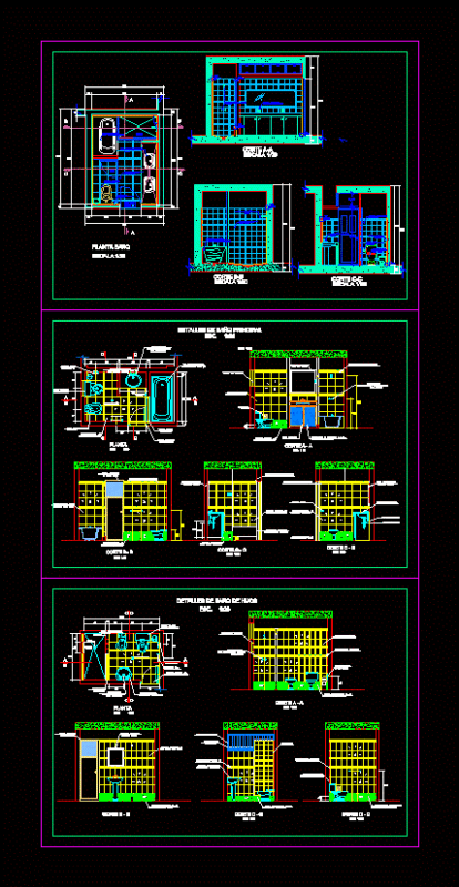 Developments Bathrooms DWG Detail for AutoCAD