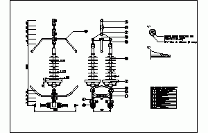 Double Suspension 220kv DWG Block for AutoCAD